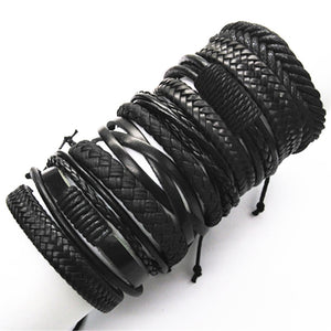 Male Women Leather Bracelet Men Bangle  Jewellery Gift