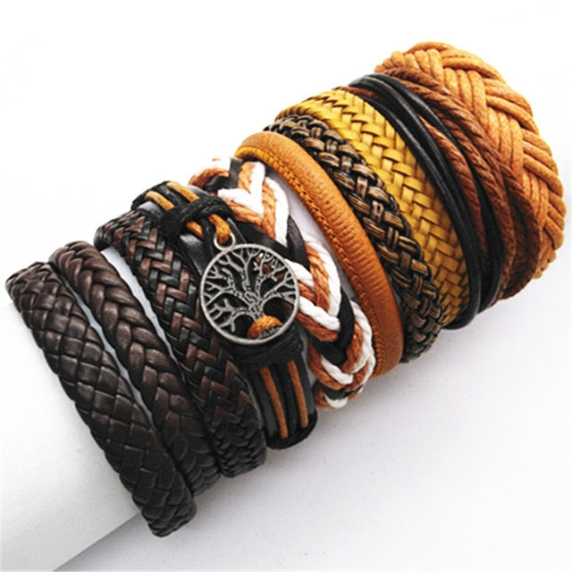 Male Women Leather Bracelet Men Bangle  Jewellery Gift