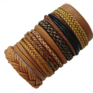 Male Women Leather Bracelet Men Bangle  Jewellery Gift