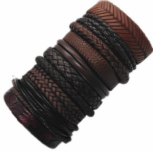 Male Women Leather Bracelet Men Bangle  Jewellery Gift