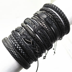 Male Women Leather Bracelet Men Bangle  Jewellery Gift