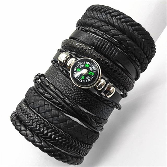 Male Women Leather Bracelet Men Bangle  Jewellery Gift