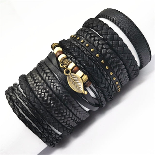 Male Women Leather Bracelet Men Bangle  Jewellery Gift