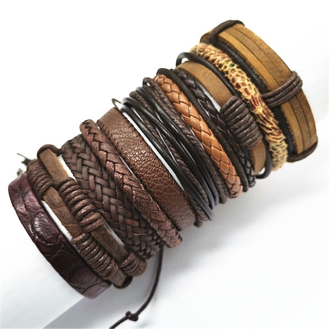 Male Women Leather Bracelet Men Bangle  Jewellery Gift