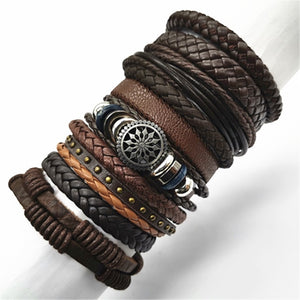 Male Women Leather Bracelet Men Bangle  Jewellery Gift