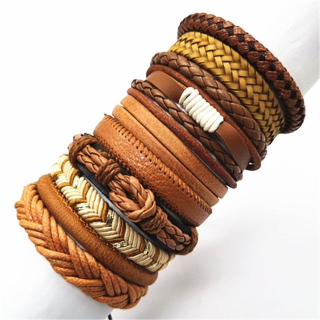 Male Women Leather Bracelet Men Bangle  Jewellery Gift