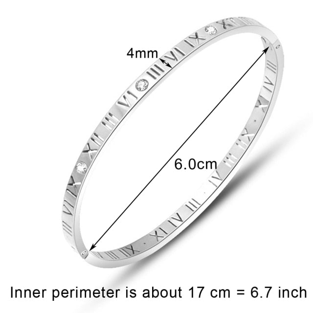 Crystal Bracelets for Women Fashion Bangle Bracelet Titanium Love Pulseiras Stainless Steel Bangles Feminina Jewelry