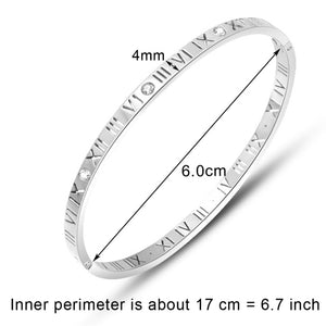 Crystal Bracelets for Women Fashion Bangle Bracelet Titanium Love Pulseiras Stainless Steel Bangles Feminina Jewelry