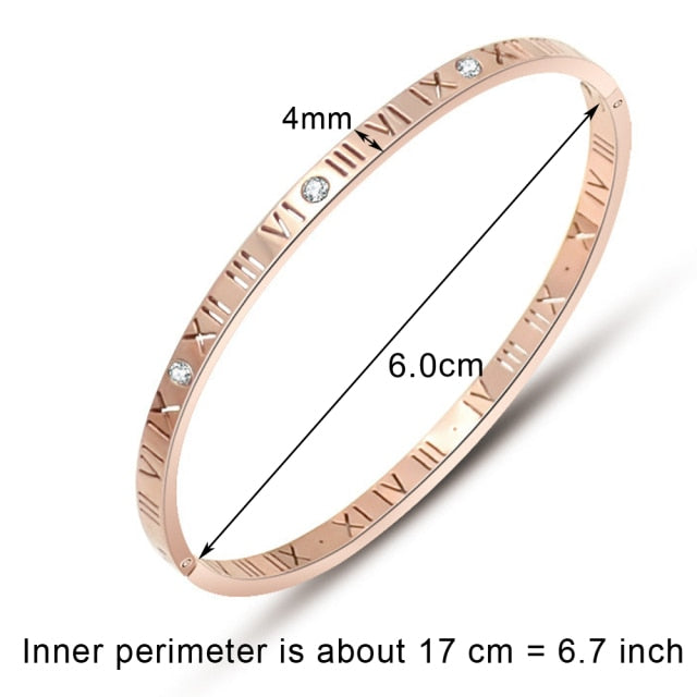 Crystal Bracelets for Women Fashion Bangle Bracelet Titanium Love Pulseiras Stainless Steel Bangles Feminina Jewelry