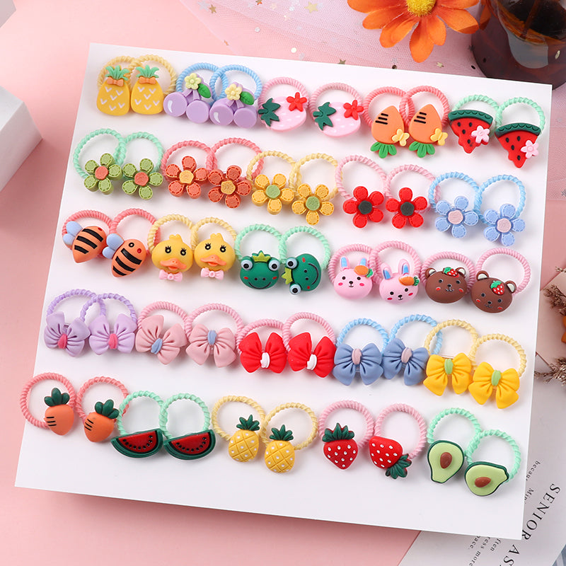 10PCS/Set Cute Cartoon Animals Hair bands Girls