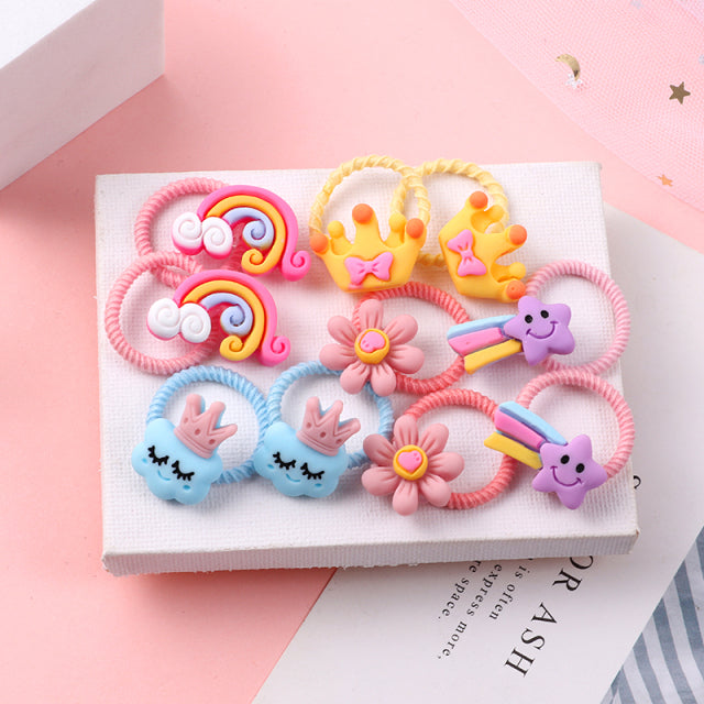 10PCS/Set Cute Cartoon Animals Hair bands Girls