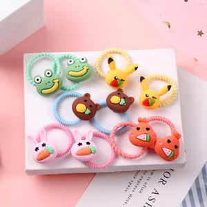 10PCS/Set Cute Cartoon Animals Hair bands Girls