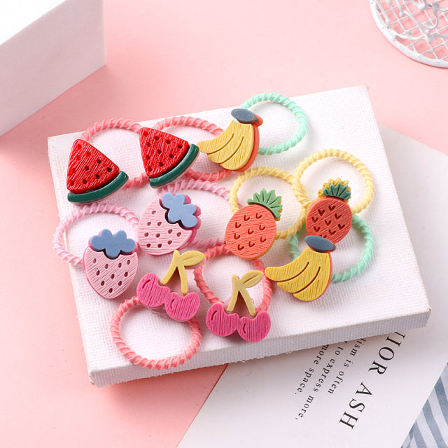 10PCS/Set Cute Cartoon Animals Hair bands Girls