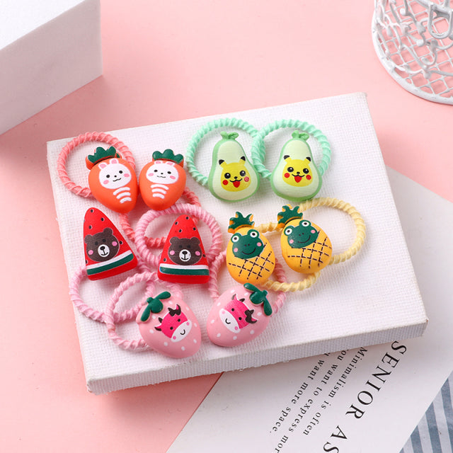 10PCS/Set Cute Cartoon Animals Hair bands Girls