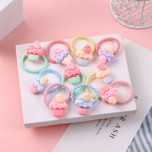 10PCS/Set Cute Cartoon Animals Hair bands Girls