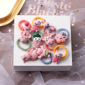 10PCS/Set Cute Cartoon Animals Hair bands Girls