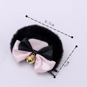 1pair Lovely Cat Ear Hair Clips Cute Cat Ear Hairpin Plush Pair Clips