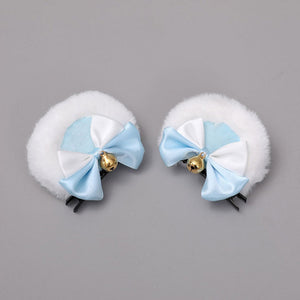 1pair Lovely Cat Ear Hair Clips Cute Cat Ear Hairpin Plush Pair Clips